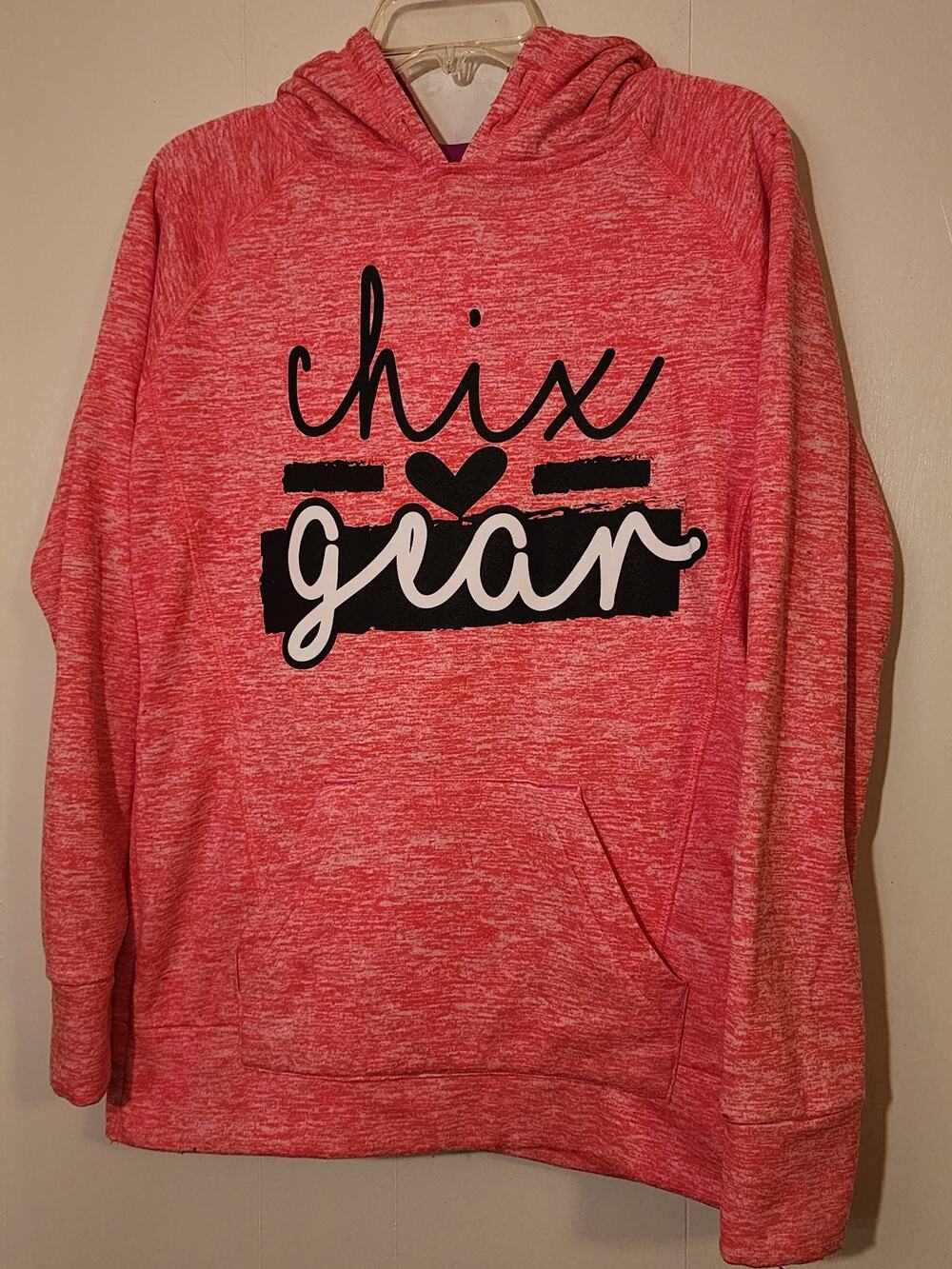 Chix Gear pink hoodie size Large